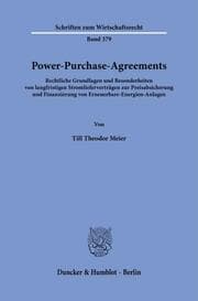 Cover von Power-Purchase-Agreements