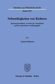 Cover von Nebentätigkeiten von Richtern