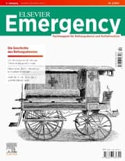 Cover von Elsevier Emergency. Die Geschichte des Rettungsdiensts. 2/2021