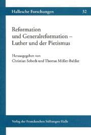 Cover von Reformation und Generalreformation - Luther und der Pietismus