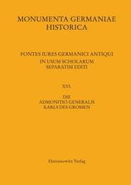 Cover von Die Admonitio generalis Karls des Großen