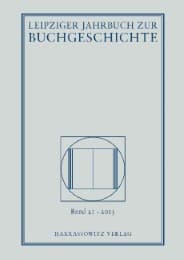 Cover von Leipziger Jahrbuch zur Buchgeschichte. Eine Veröffentlichung der... / Leipziger Jahrbuch zur Buchgeschichte 21 (2013)