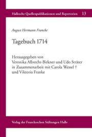 Cover von August Hermann Francke: Tagebuch 1714