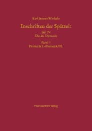 Cover von Inschriften der Spätzeit Teil IV: Die 26.Dynastie