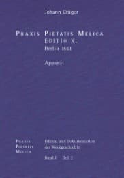 Cover von Johann Crüger: PRAXIS PIETATIS MELICA. Edition und Dokumentation der Werkgeschichte