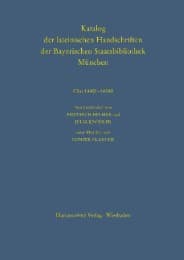 Cover von Katalog der lateinischen Handschriften der Bayerischen Staatsbibliothek München - Clm 14401-14540