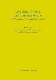 Cover von Linguistic, Oriental and Ethiopian Studies in Memory of Paolo Marrassini