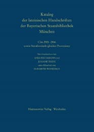 Cover von Katalog der lateinischen Handschriften der Bayerischen Staatsbibliothek München