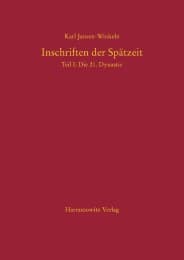 Cover von Inschriften der Spätzeit