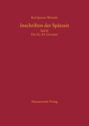 Cover von Inschriften der Spätzeit