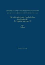 Cover von Die mittelalterlichen Handschriften und Fragmente der Signaturengruppe D in der Universitäts- und Landesbibliothek Düsseldorf