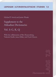 Cover von Supplement to the Akkadian Dictionaries