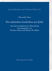 Cover von Die sabäischen Inschriften aus Zafar