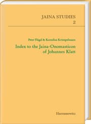 Cover von Index to the Jaina-Onomasticon of Johannes Klatt
