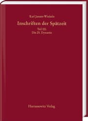 Cover von Inschriften der Spätzeit