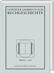 Cover von Leipziger Jahrbuch zur Buchgeschichte 30 (2022)