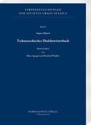 Cover von Tschuwaschisches Dialektwörterbuch