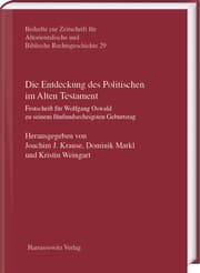 Cover von Die Entdeckung des Politischen im Alten Testament
