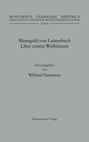 Cover von Manegold von Lautenbach, Liber contra Wolfelmum