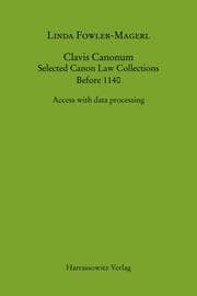 Cover von Clavis Canonum Selected Canon Law Collections Before 1140
