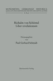 Cover von Richalm von Schöntal, Liber revelationum