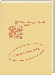 Cover von Gutenberg-Jahrbuch 100 (2025)