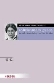 Cover von Endliches und ewiges Sein