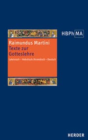 Cover von Texte zur Gotteslehre. Pugio fidei I-III, 1-6