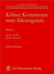 Cover von Kölner Kommentar zum Aktiengesetz 6