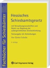 Cover von Hessisches Schiedsamtsgesetz