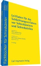 Cover von Leitfaden für das Schiedsverfahren vor Schiedsämtern und Schiedsstellen