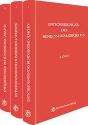 Cover von Entscheidungen des Bundessozialgerichts