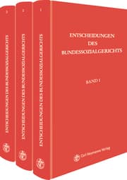 Cover von Entscheidungen des Bundessozialgerichts