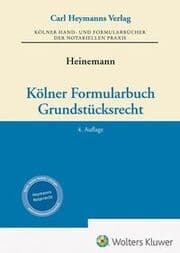 Cover von Kölner Formularbuch Grundstücksrecht