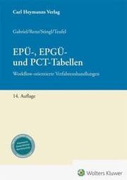 Cover von EPÜ-, EPGÜ- und PCT-Tabellen
