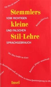Cover von Stemmlers kleine Stil-Lehre