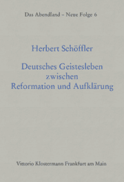 Cover von Deutsches Geistesleben zwischen Reformation und Aufklärung