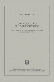 Cover von Das Volk und sein Gerichtshof