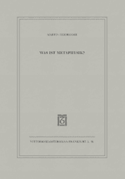 Cover von Was ist Metaphysik?