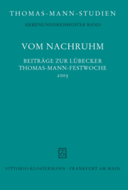 Cover von Vom Nachruhm