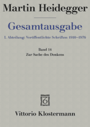 Cover von Zur Sache des Denkens (1962-1964)