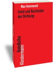 Cover von Geist und Buchstabe der Dichtung