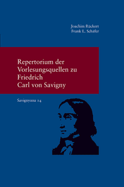 Cover von Repertorium der Vorlesungsquellen zu Friedrich Carl von Savigny
