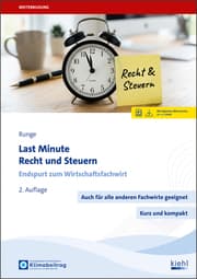 Cover von Last Minute Recht und Steuern