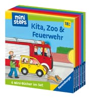 Cover von ministeps: Mein erster Bücher-Würfel: Kita, Zoo und Feuerwehr (Bücher-Set)
