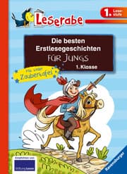 Cover von Die besten Erstlesegeschichten für Jungs 1. Klasse mit toller Zaubertafel