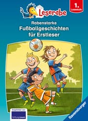 Cover von Rabenstarke Fußballgeschichten für Erstleser - Leserabe ab 1. Klasse - Erstlesebuch für Kinder ab 6 Jahren