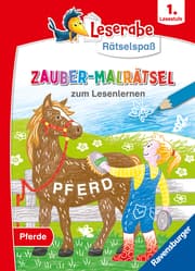 Cover von Leserabe Rätselspaß - Zauber-Malrätsel zum Lesenlernen: Pferde (1. Lesestufe)