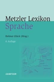 Cover von Metzler Lexikon Sprache