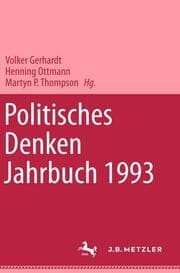 Cover von Politisches Denken. Jahrbuch 1993